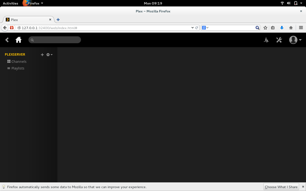 Figure 1: The Plex web interface.