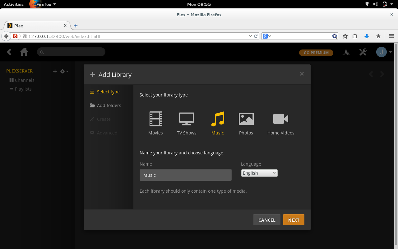 naming a plex media library